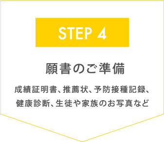 願書のご準備